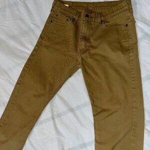 Levi 513 Straight Leg Mens Khaki